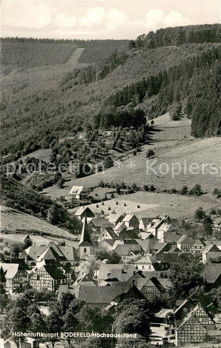 Boedefeld Ortsansicht mit Kirche Hoehenluftkurort