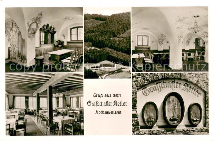 Grafschaft Sauerland Grafschafter Keller Gastraum Weinfaesser