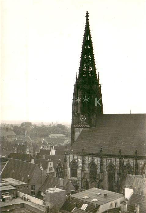 Muenster Westfalen Blick zur Kirche