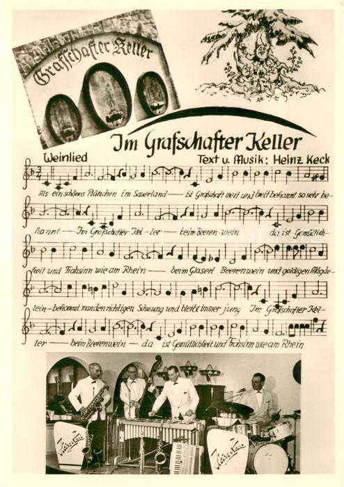 Grafschaft Sauerland Weinlied Im Grafschafter Weinkeller Grafschafter Keller Mus