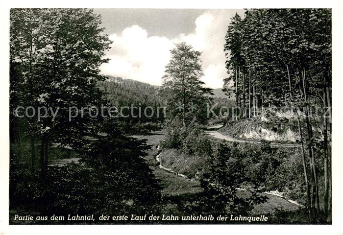 Laasphe BAD LAASPHE NRW Lahntal erste Lauf der Lahn unterhalb der Lahnquelle