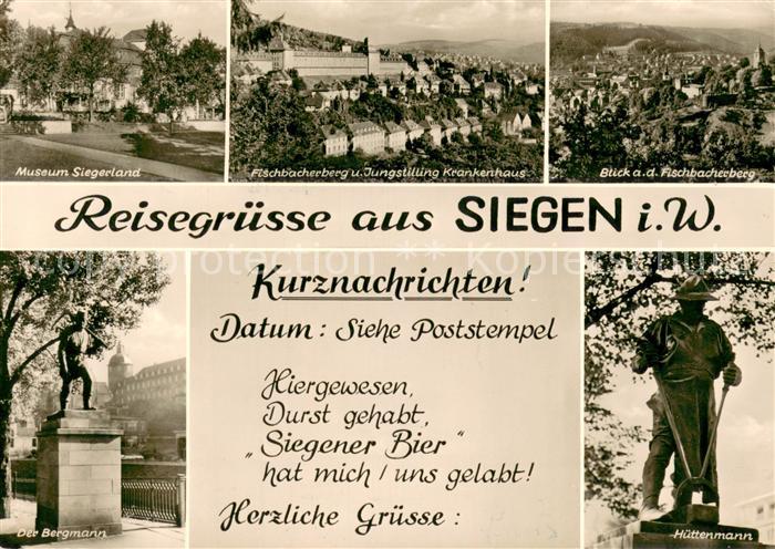 Siegen Westfalen Museum Siegerland Fischbacherberg Krankenhaus Panorama Der Berg