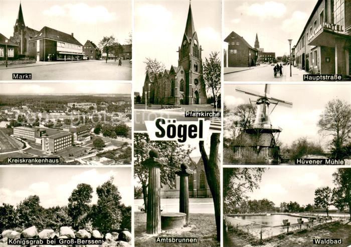 Soegel Markt Krankenhaus Kirche Koenigsgrab Hauptstrasse Huevener Muehle Waldbad