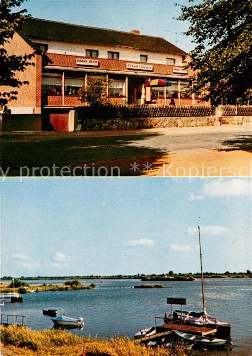 Tesperhude Elbe Restaurant Elbblick Uferpartie an der Elbe Bootsanleger
