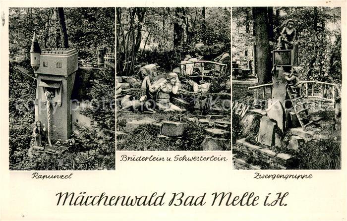 Bad Melle Osnabrueck Maerchenwald Rapunzel Bruederlein und Schwesterlein Zwergen