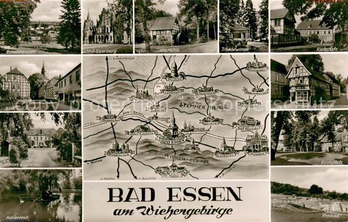 Bad Essen Gesamtansicht Kirchplatz Freibad Muehlenteich Trinkbrunnen Karlsplatz