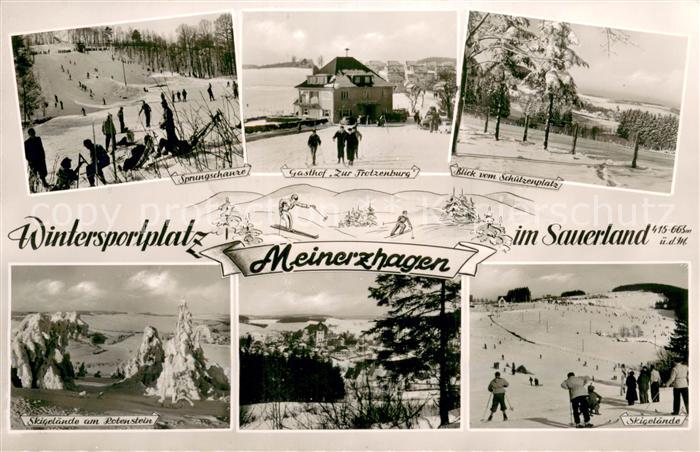 Meinerzhagen Skigelaende Sprungschnaze Gasthof Zur Trotzenburg