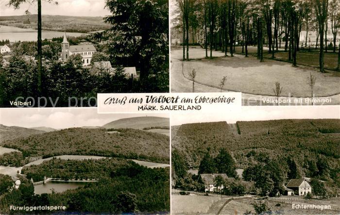 Valbert Volkspark mit Ehrenmal Echternhagen Fuerwiggertalsperre