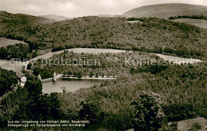Valbert Ebbegebirge mit Versetalsperre und Nordhelle