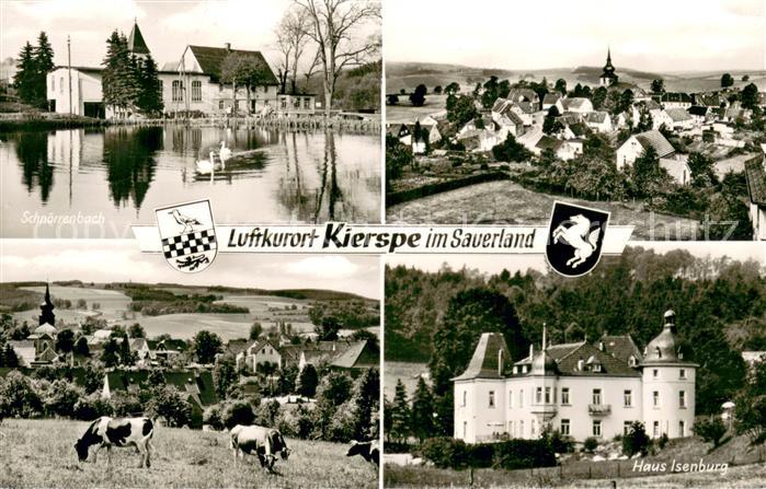 Kierspe HAus Isenburg Schnoerrenbach mit Schwaenen Gesamtansichten