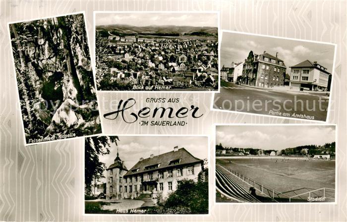 Hemer Gesamtansicht Stadion Haus-Hemer Felsenmeer-Kapelle