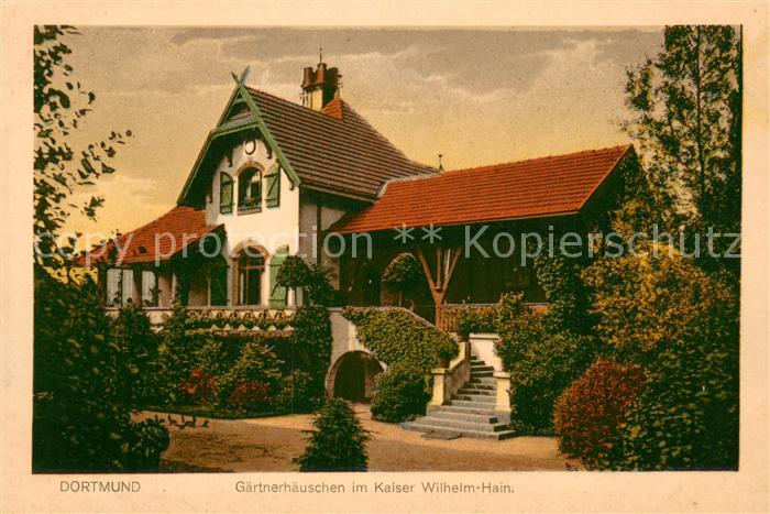 DORTMUND  CITY Kaiser-Wilhelm-Hain mit Gaertnerhaeuschen