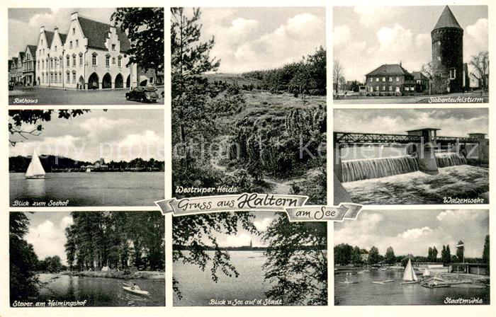 Haltern See Hotel-Seehof Heimingshof Stadtmuehle Walzenwehr Siebenteufelsturm We