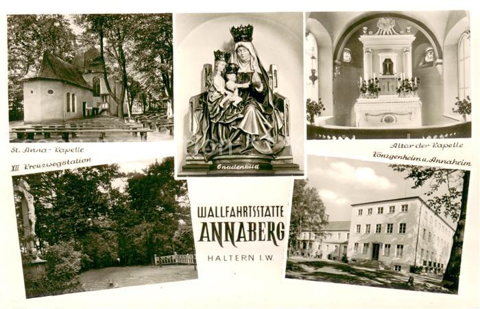 Haltern See Wallfahrtstaette Annaberg Alter der Kapelle Kreuzwegstation Koenzgen
