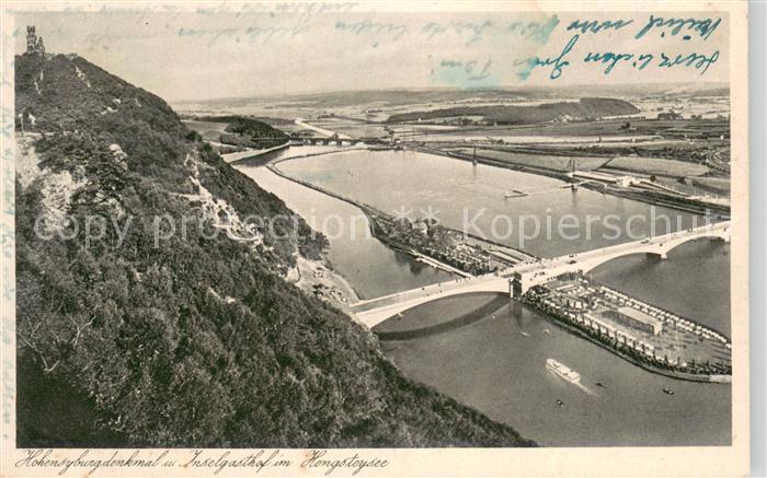 Hohensyburg Dortmund Denkmal und Inselgasthof im Hengsteysee