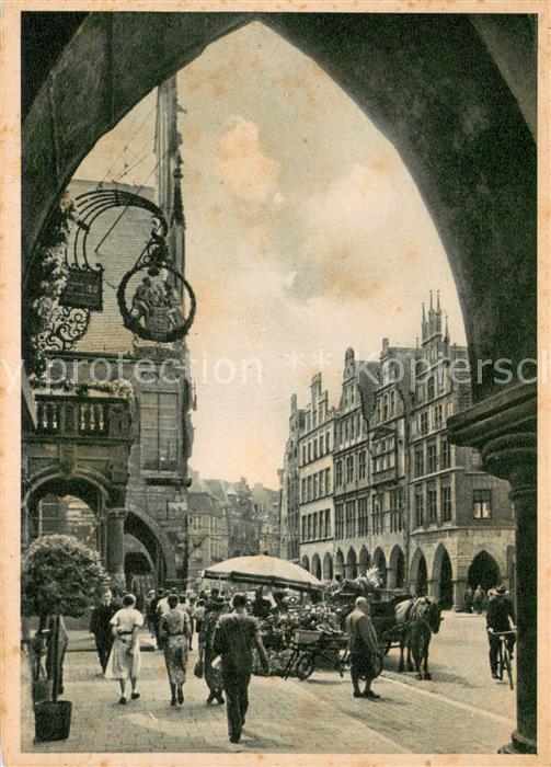 Muenster Westfalen Partie am Rathaus