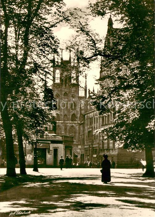 Muenster Westfalen Domplatz und Rathaus
