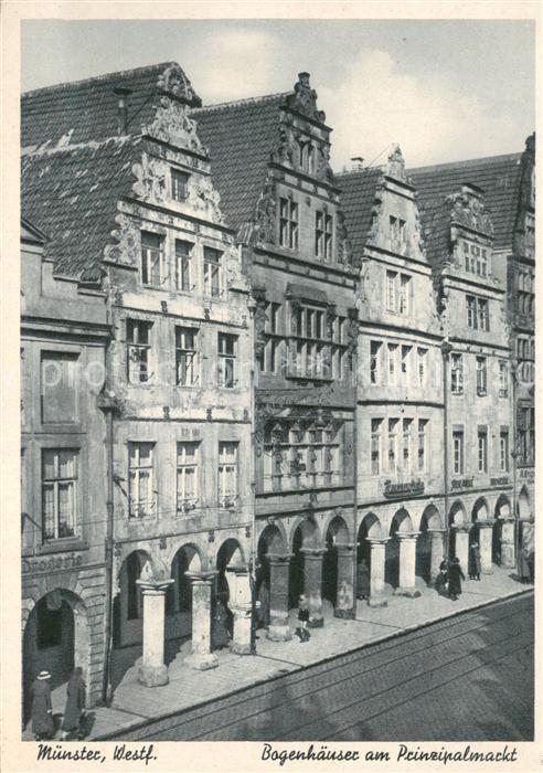 Muenster Westfalen Bogenhaeuser am Prinzipalmarkt