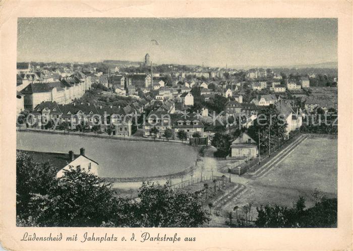 Luedenscheid Jahnplatz mit Teilansicht d. Stadt