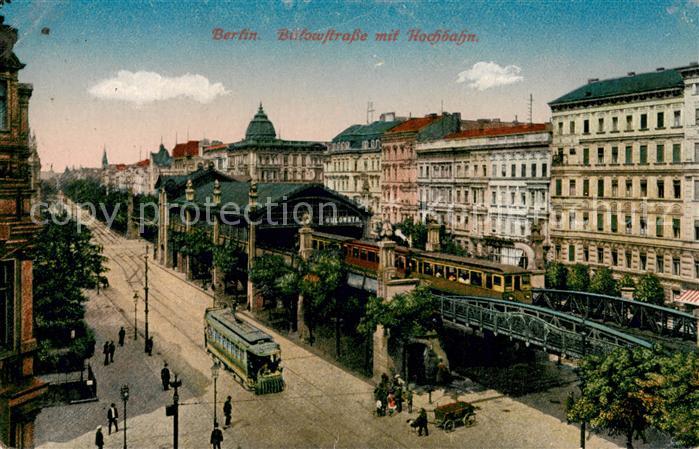 Schoeneberg Berlin Buelowstrasse mit Hochbahn und Strassenbahn