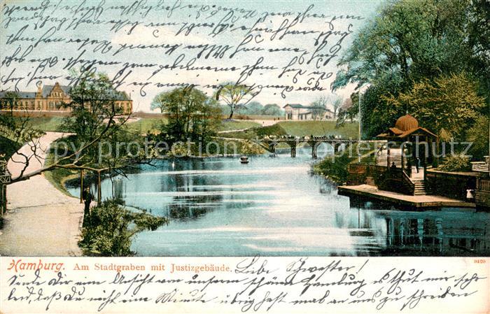 HAMBURG  CITY Am Stadtgraben mit Justizgebaeude