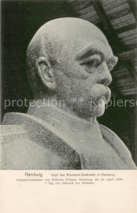 HAMBURG  CITY Kopf des Bismarck-Denkmals