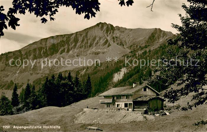 Oberstdorf Alpengaststaette Hochleite Aussenansicht