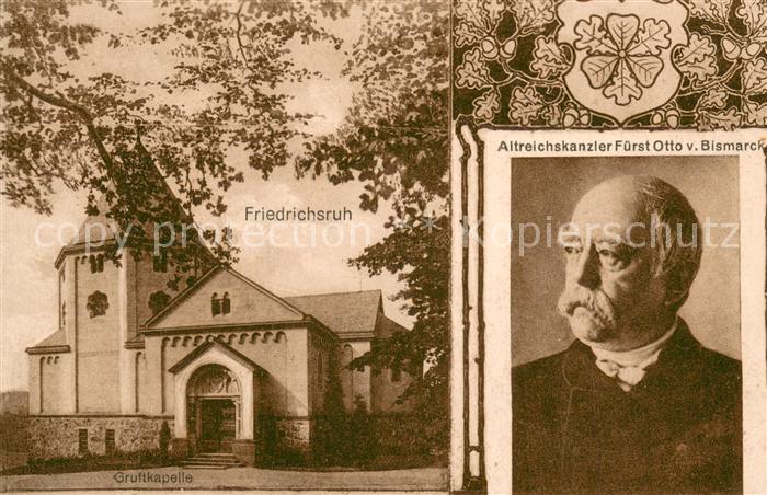 Friedrichsruh Aumuehle Fuerst Otto v. Bismarck und Gruftkapelle