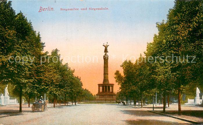 BERLIN  CITY Siegesallee und Siegessaeule