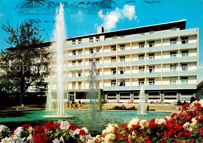 Wildungen Bad Sanatorium Wicker Aussenansicht m. Springbrunnen