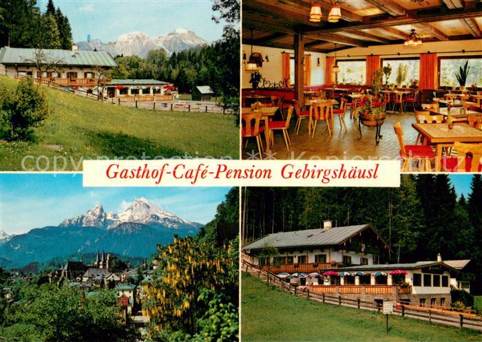 BERCHTESGADEN Bayern Gasthof-Cafe-Pension Gebirgshaeusl Teilansichten Innen und