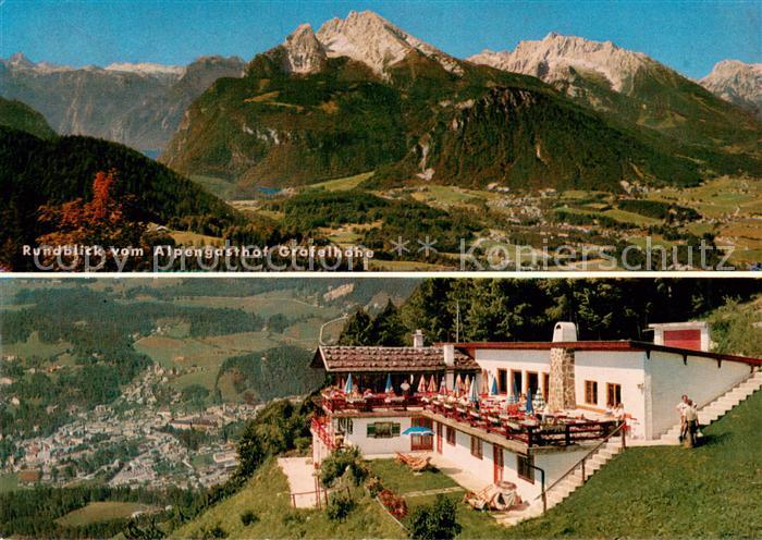 Obersalzberg Rundblick vom Alpengasthof Grafelhoehe