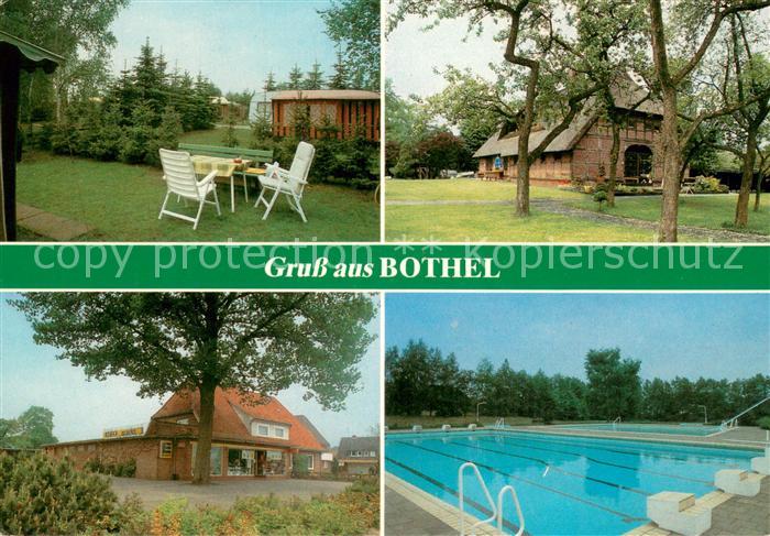 Bothel Rotenburg Teilansichten Freibad und Gebaeude