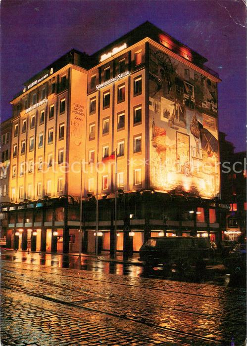 BREMEN  CITY Hotel Zur Post Aussenansicht bei Nacht