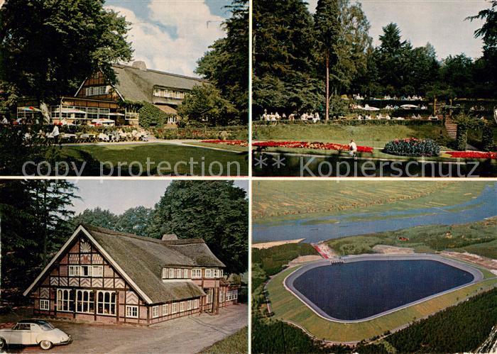 Geesthacht Elbe Fliegeraufnahme Restaurant Forsthaus Gruener Jaeger Teilansichte