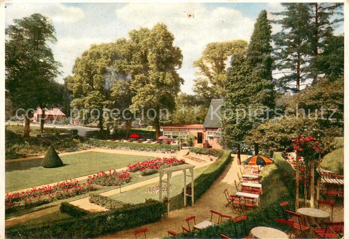 Geesthacht Elbe Forsthaus Gruener Jaeger Terrassenansicht m. Gruenanlage