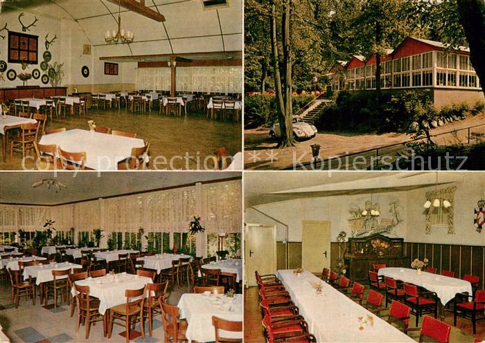 Buechen Lauenburg Gaststaette Waldhalle am Steinautal Innen- und Aussenansicht