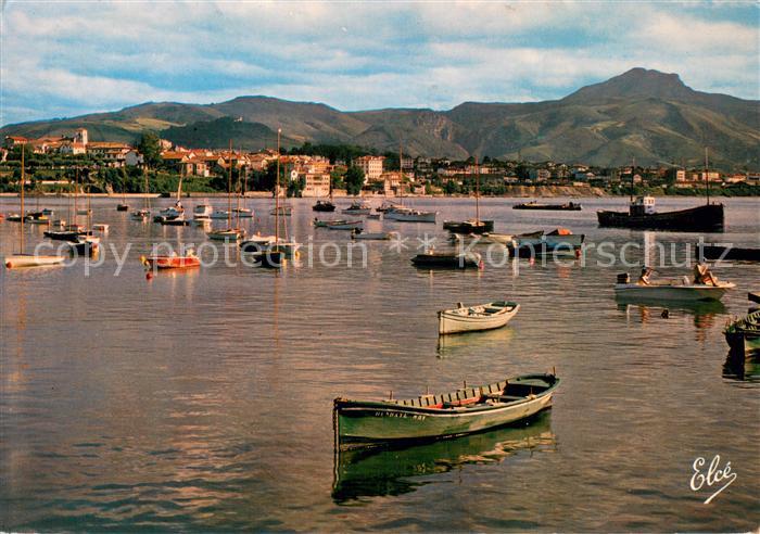 Hendaye 64 Vue generale de la Ville et la Bidassoa avec les Monts Espagnols