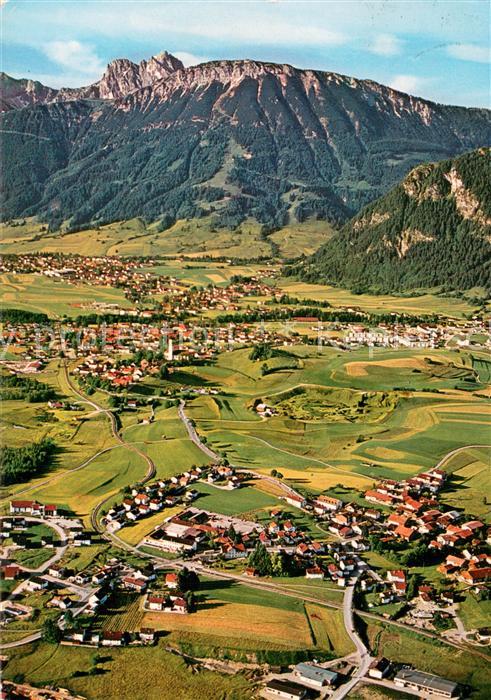 Aggenstein Fliegeraufnahme Weitsicht auf Breitenberg und Aggenstein