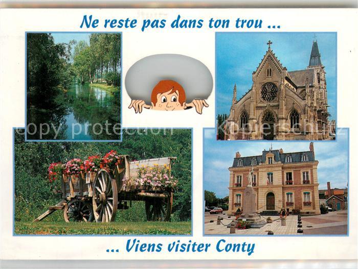 Conty La Selle ou la coulee verte - L Eglise - L Hotel de Ville