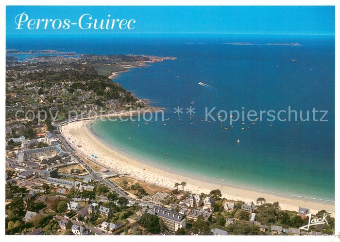 Perros-Guirec La plage de Trestraou et la pointe de P