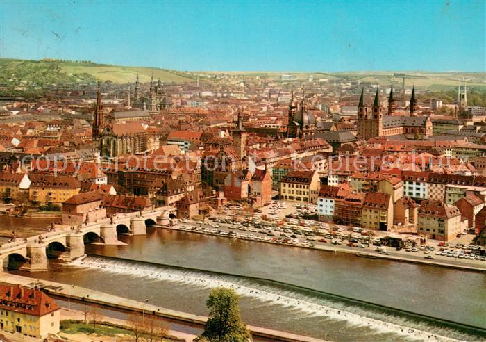 WueRZBURG Bayern Blick von der Feste Marienberg
