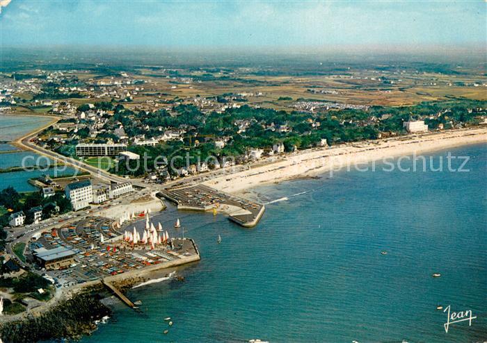 Carnac 56 La grande plage et le club nautique Vue aerienne