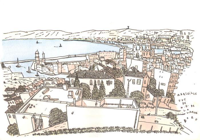 Marseilles Vue de Notre Name de la Garde