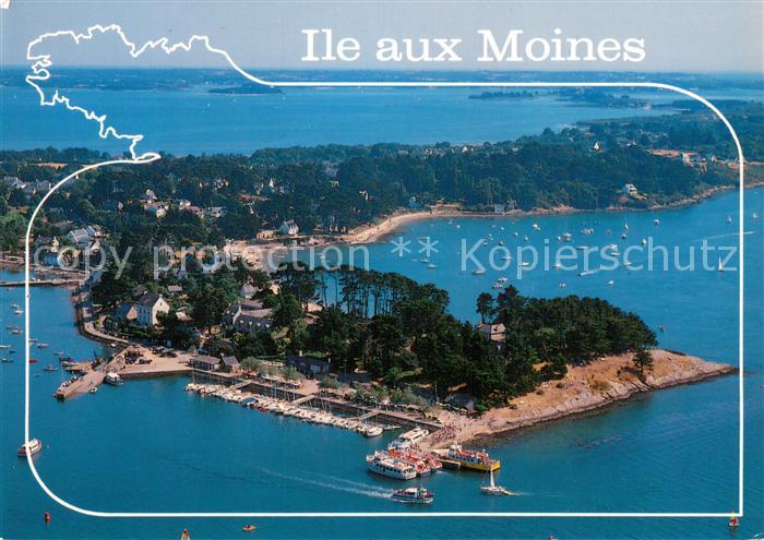 Ile-aux-Moines Le port et le bois d’Armour Vue aerienne