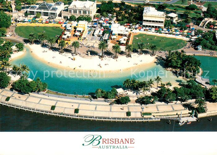 Brisbane Queensland Aerial view over Southbank