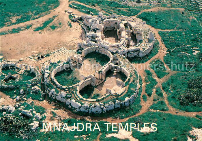 Malta  Insel Mnajdra Temples Shrine to Mother Earth Fliegeraufnahme