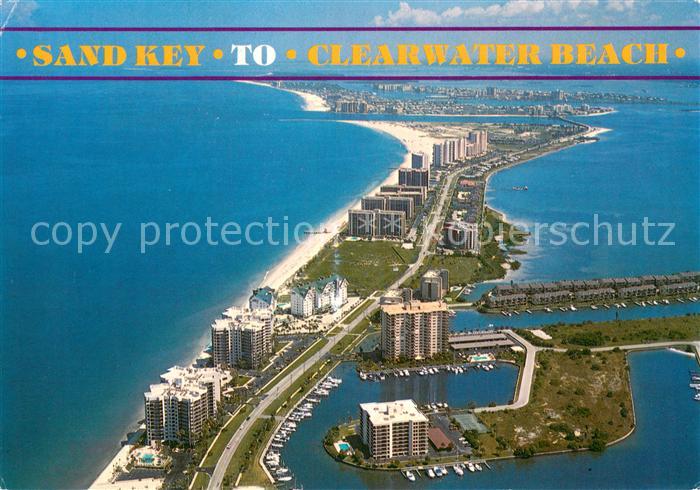 Clearwater Beach Sand Key Air view