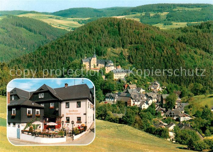 Ludwigsstadt Panorama Gasthaus Pension Goldner Loewe