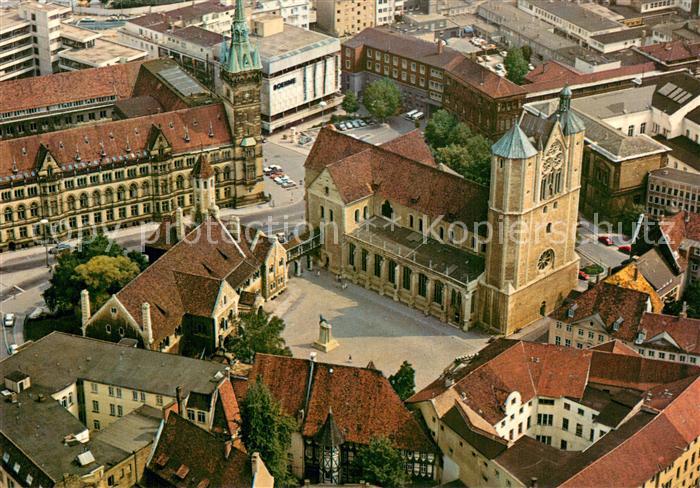 BRAUNSCHWEIG  CITY Burgplatz und Rathaus Fliegeraufnahme